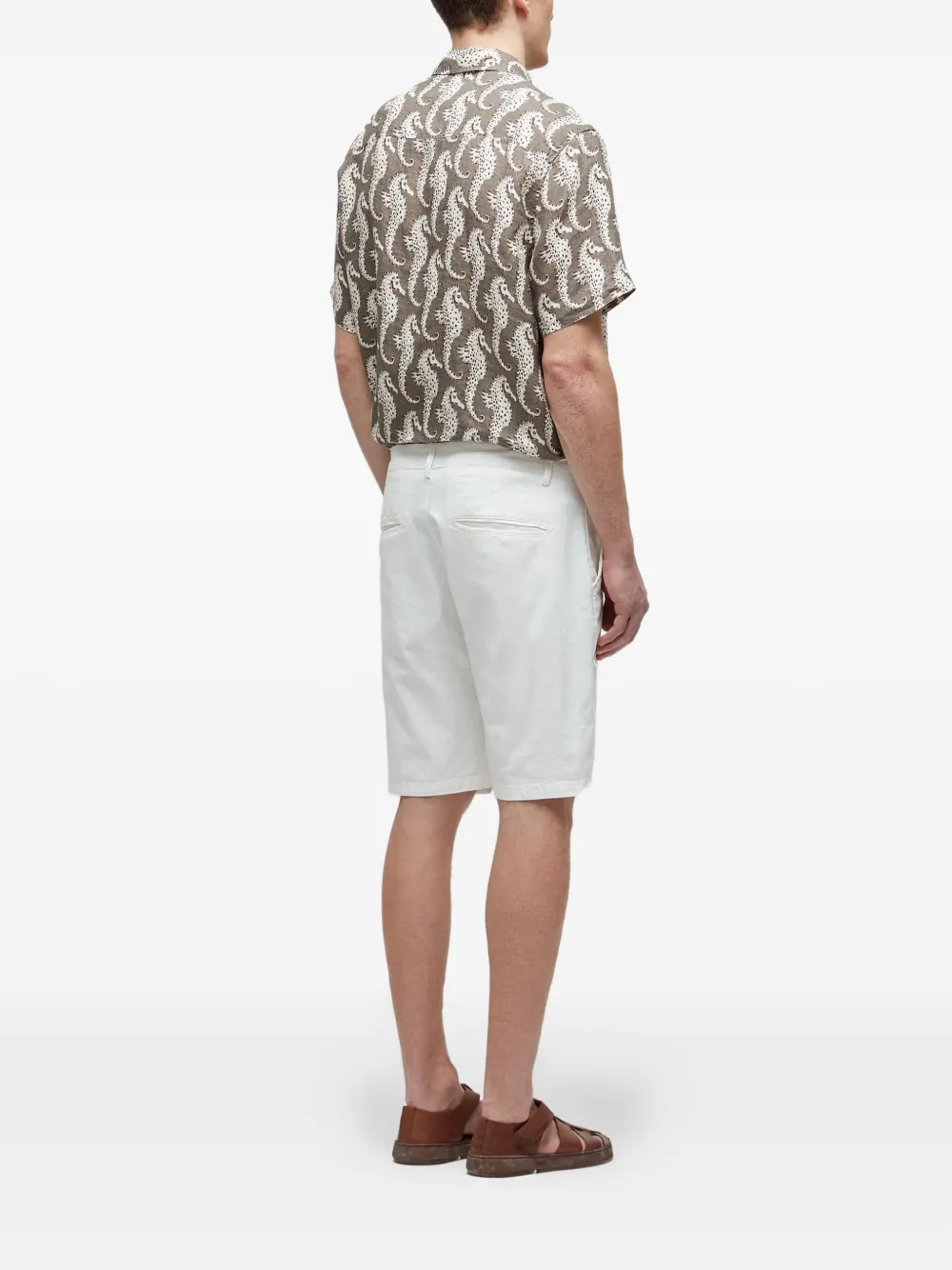 Osklen Basic Linen Shorts In White