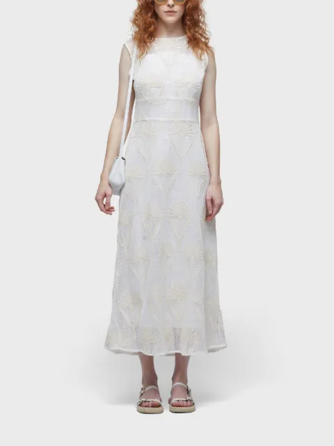 Osklen Vestido midi com bordado floral
