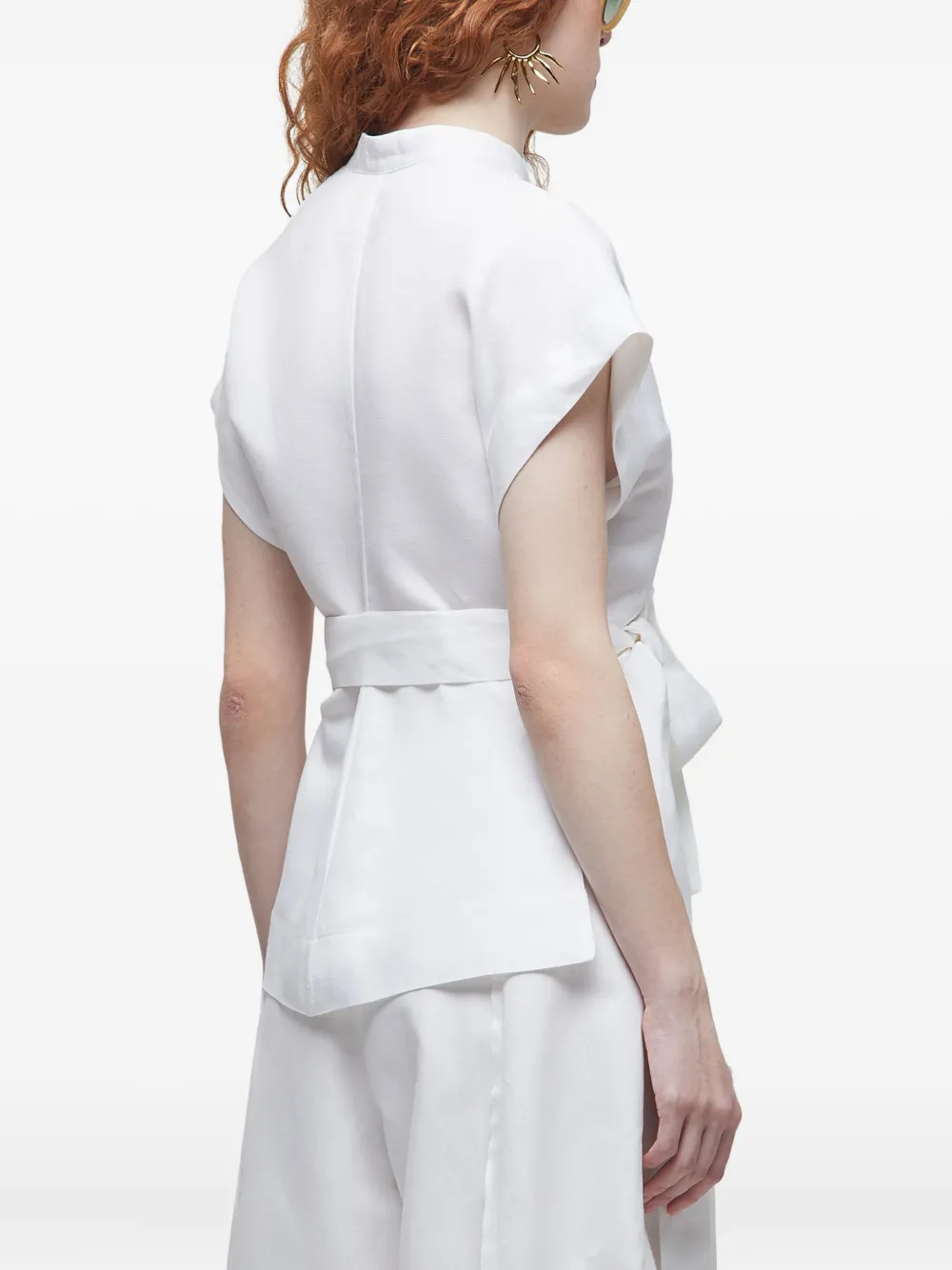 Osklen Wikkelblouse van linnenblend Wit