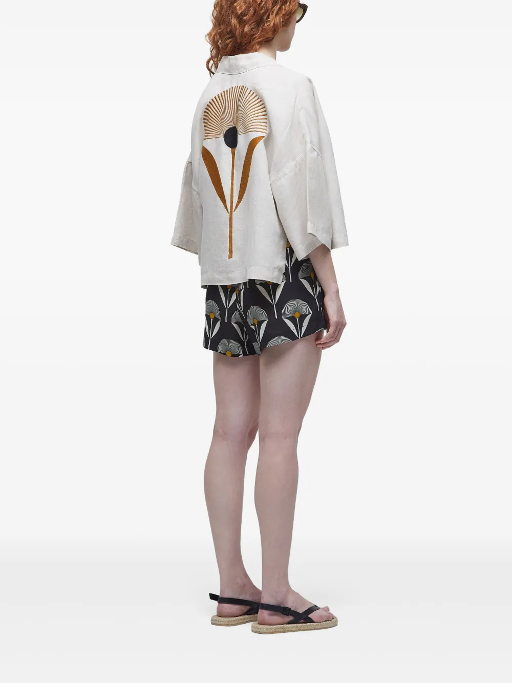 Osklen Blouse met borduurwerk Beige