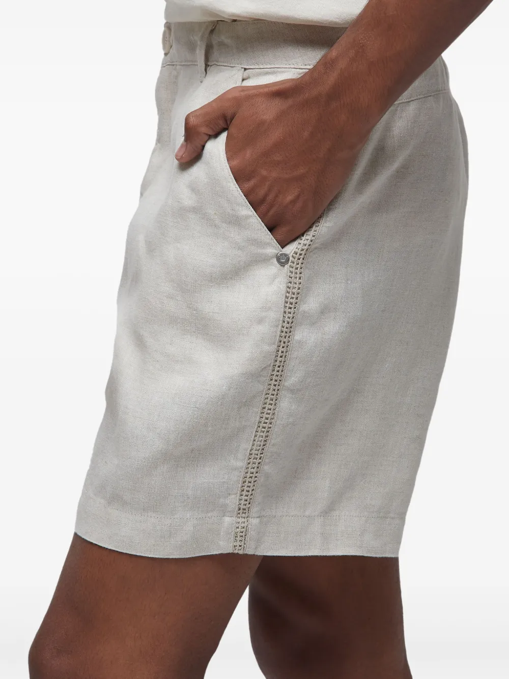 Osklen Linnen shorts Beige