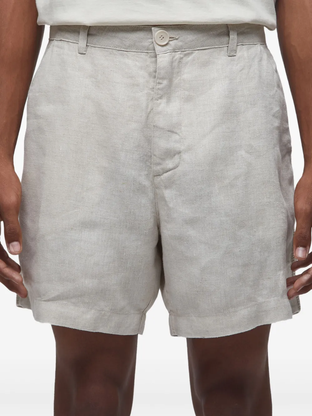 Osklen Linnen shorts Beige