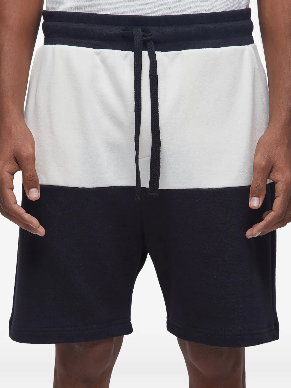Osklen two-tone panelled shorts Zwart