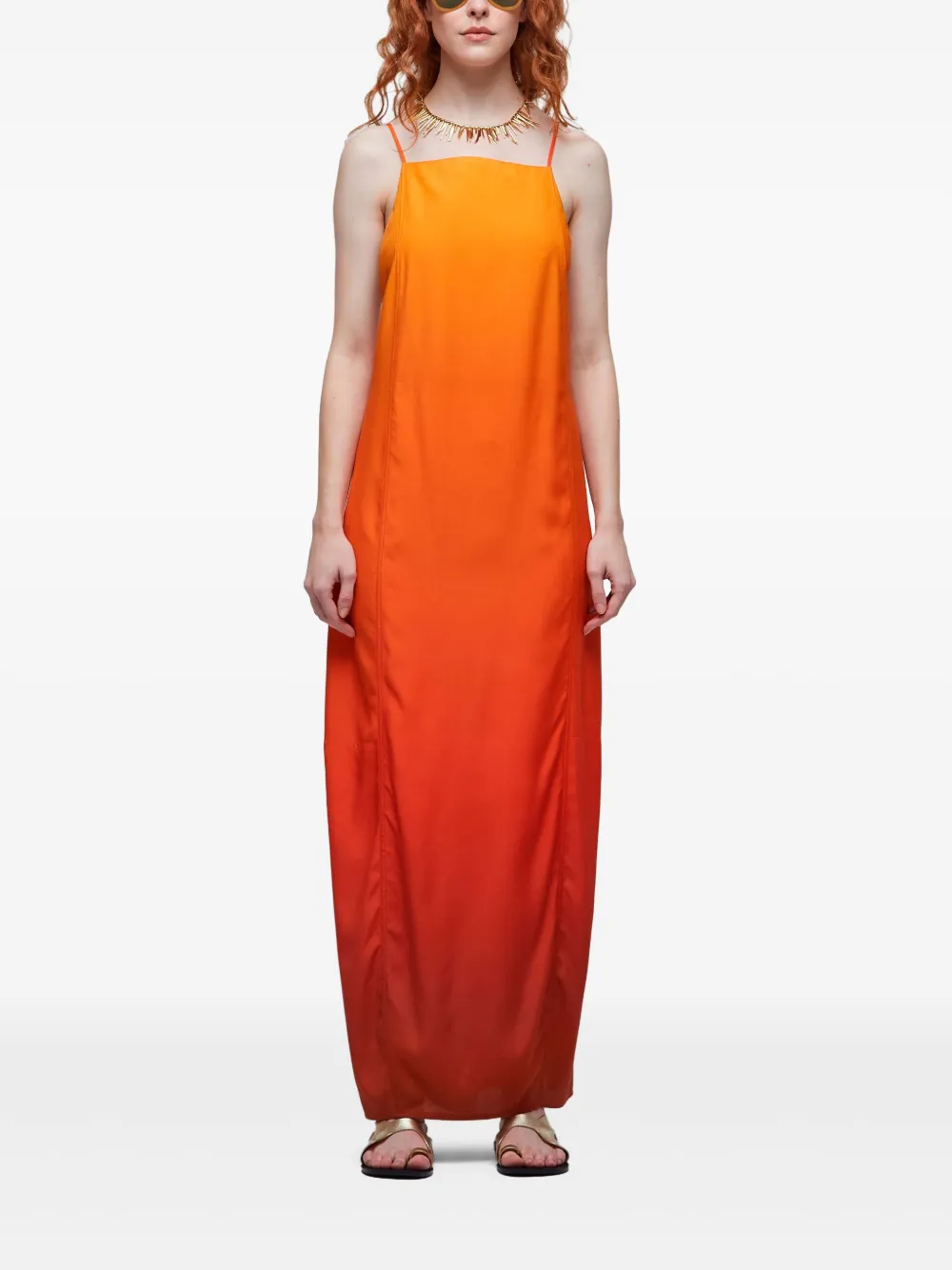 Osklen Sunset midi-jurk Rood