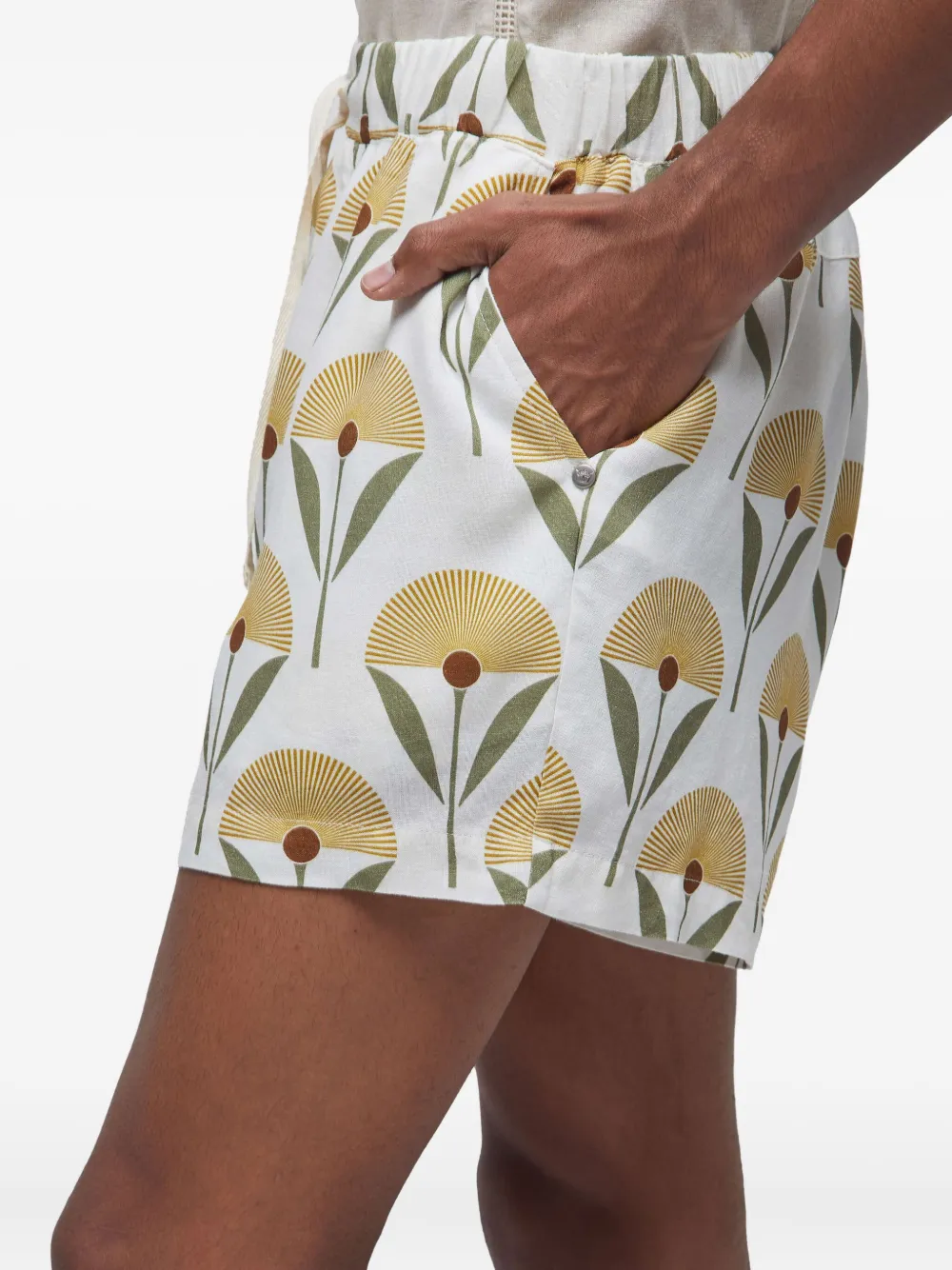 Osklen PJ Sunflower shorts met trekkoord - Wit