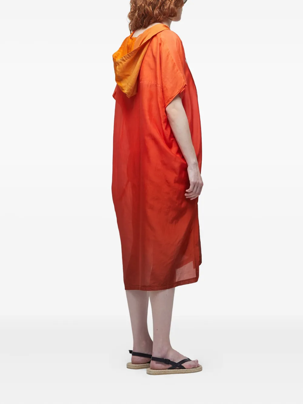 Osklen Sunset midi-jurk met capuchon Rood