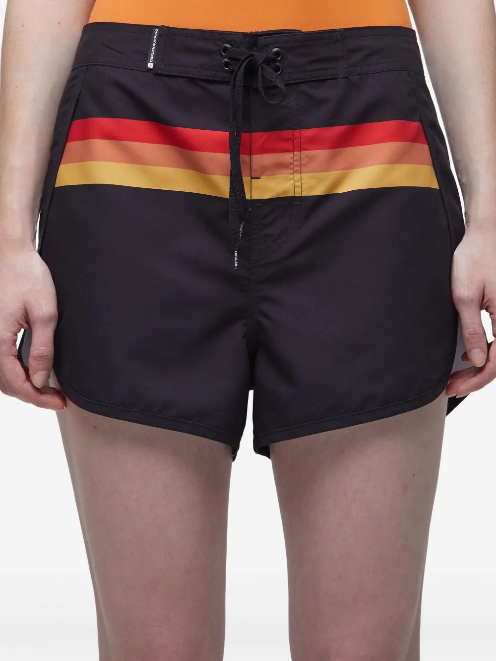 Osklen Gestreepte shorts Zwart