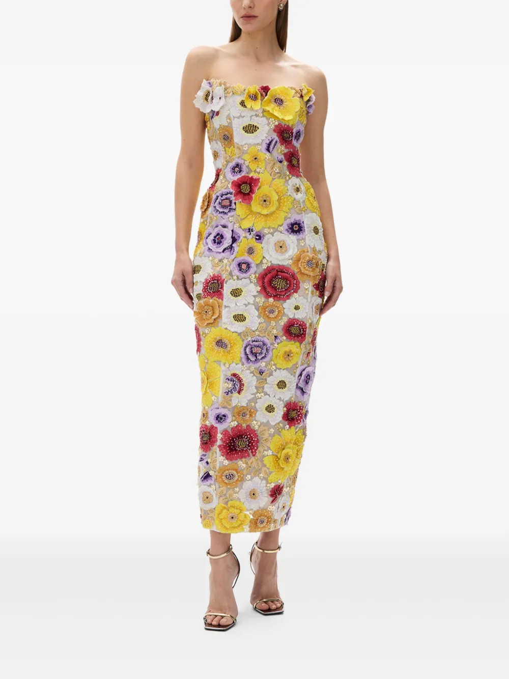 Rachel Gilbert Kira maxi-jurk - Geel