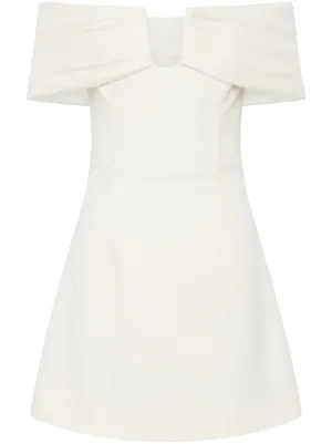 ROTATE BIRGER CHRISTENSEN ビーズ オフショルダーミニドレス