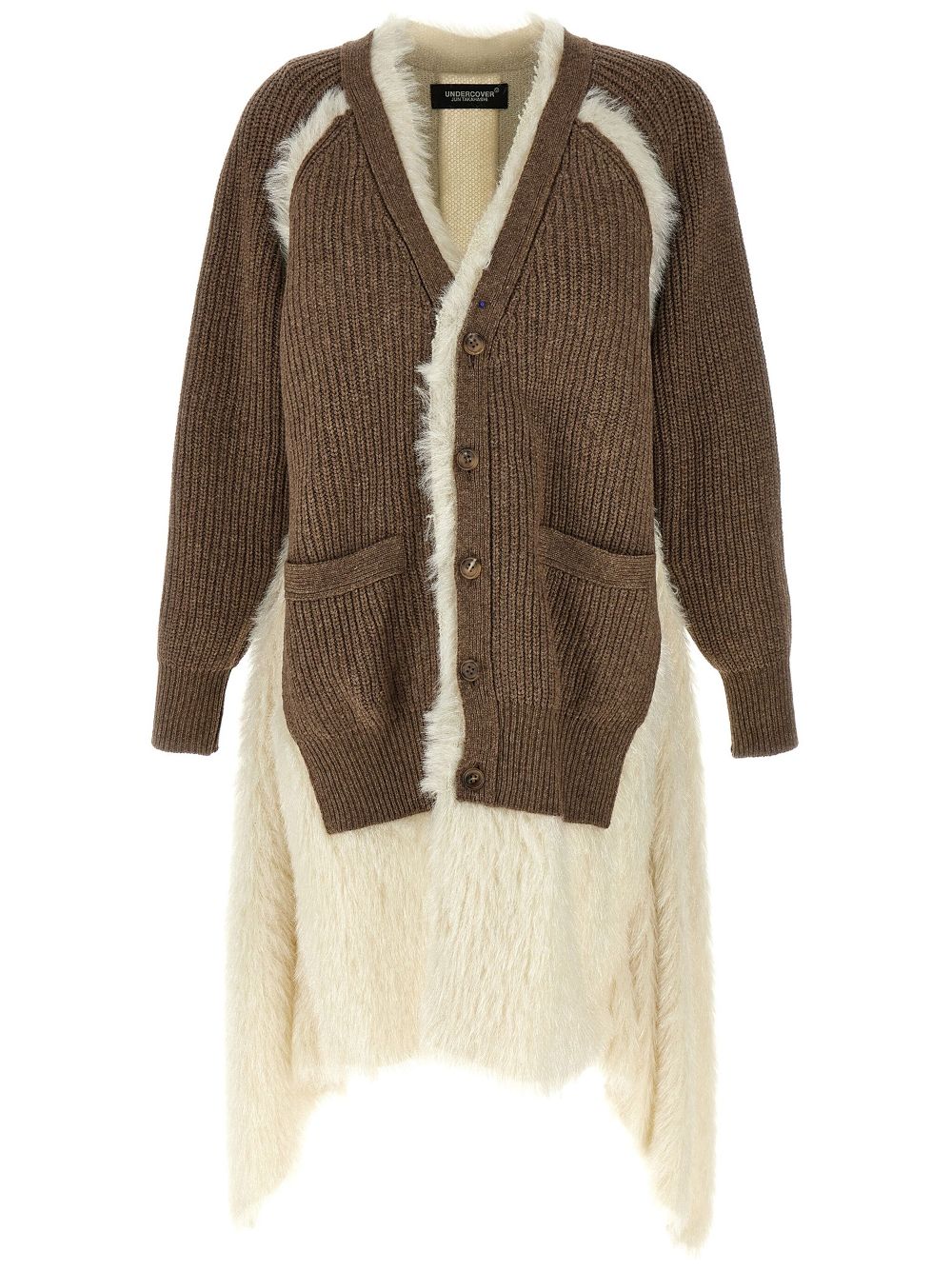 Undercover hybrid wool cardigan - Brown