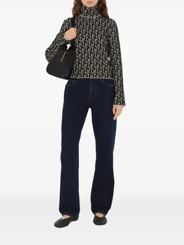 Burberry B Charm-intarsia Sweater | Neutrals | FARFETCH