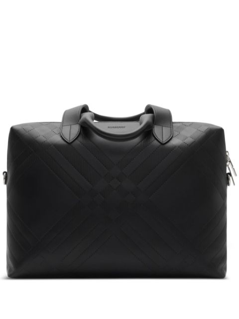 Burberry Check-embossed briefcase