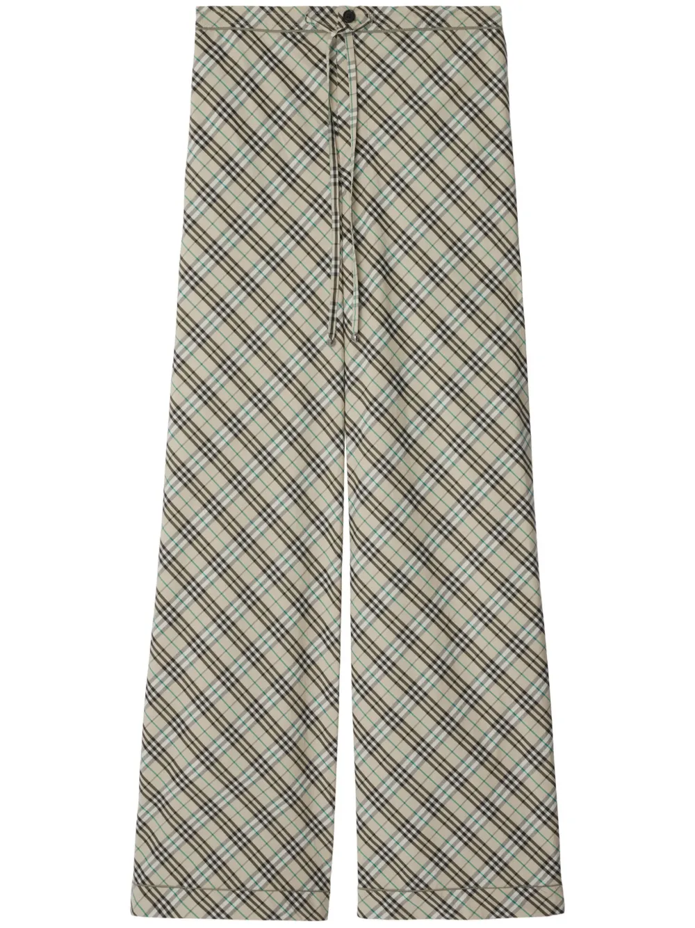 Burberry Geruite broek Beige
