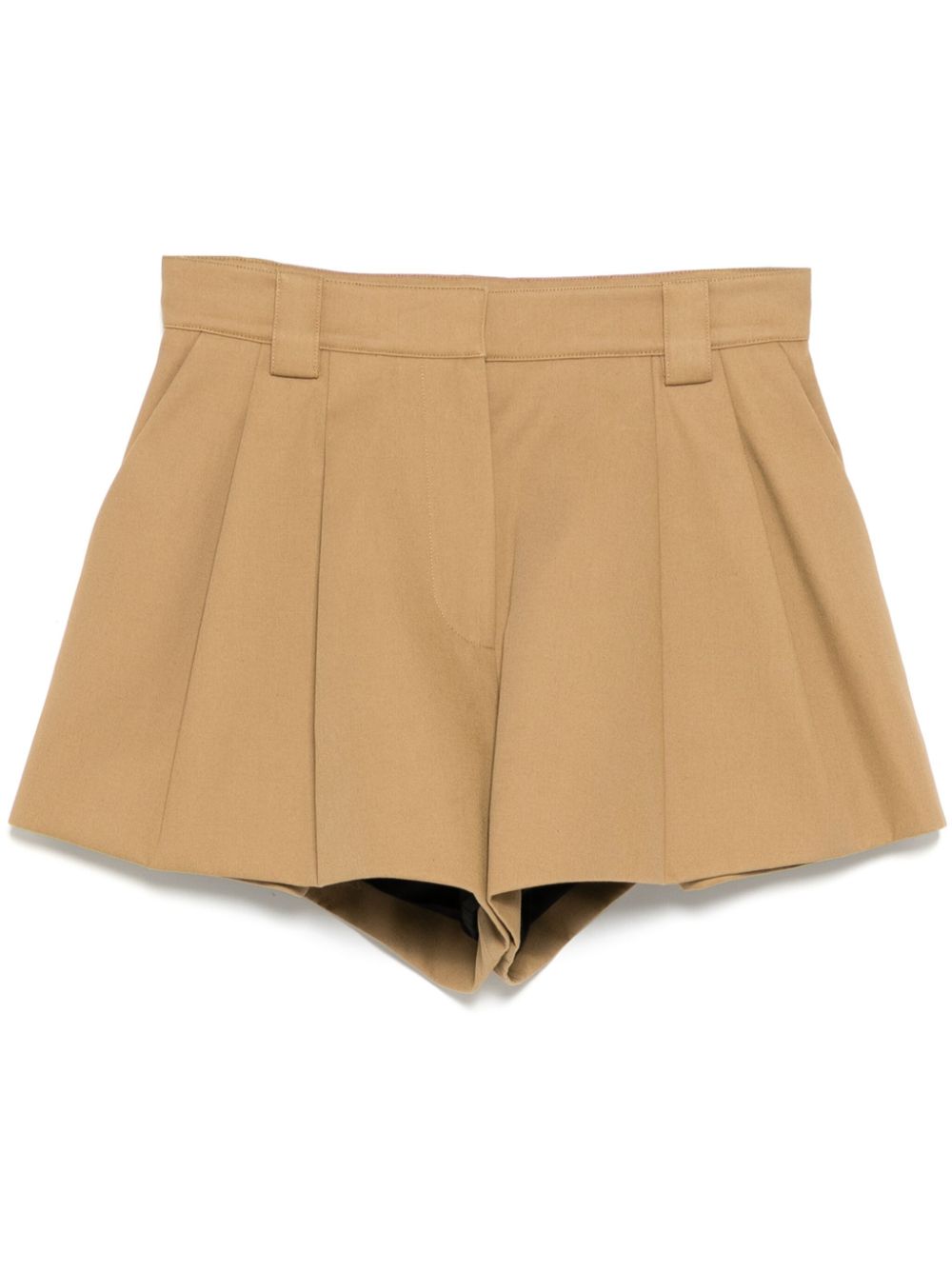 high-waist flared short