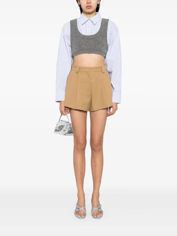 Alexander Wang ☆ベージュ ハイウエスト フレア ショートパンツ Alexander Wang ☆ベージュ ハイウエスト フレア ショートパンツ