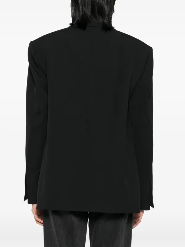 Alexander Wang Exaggerated Split Front Blazer | Black | FARFETCH