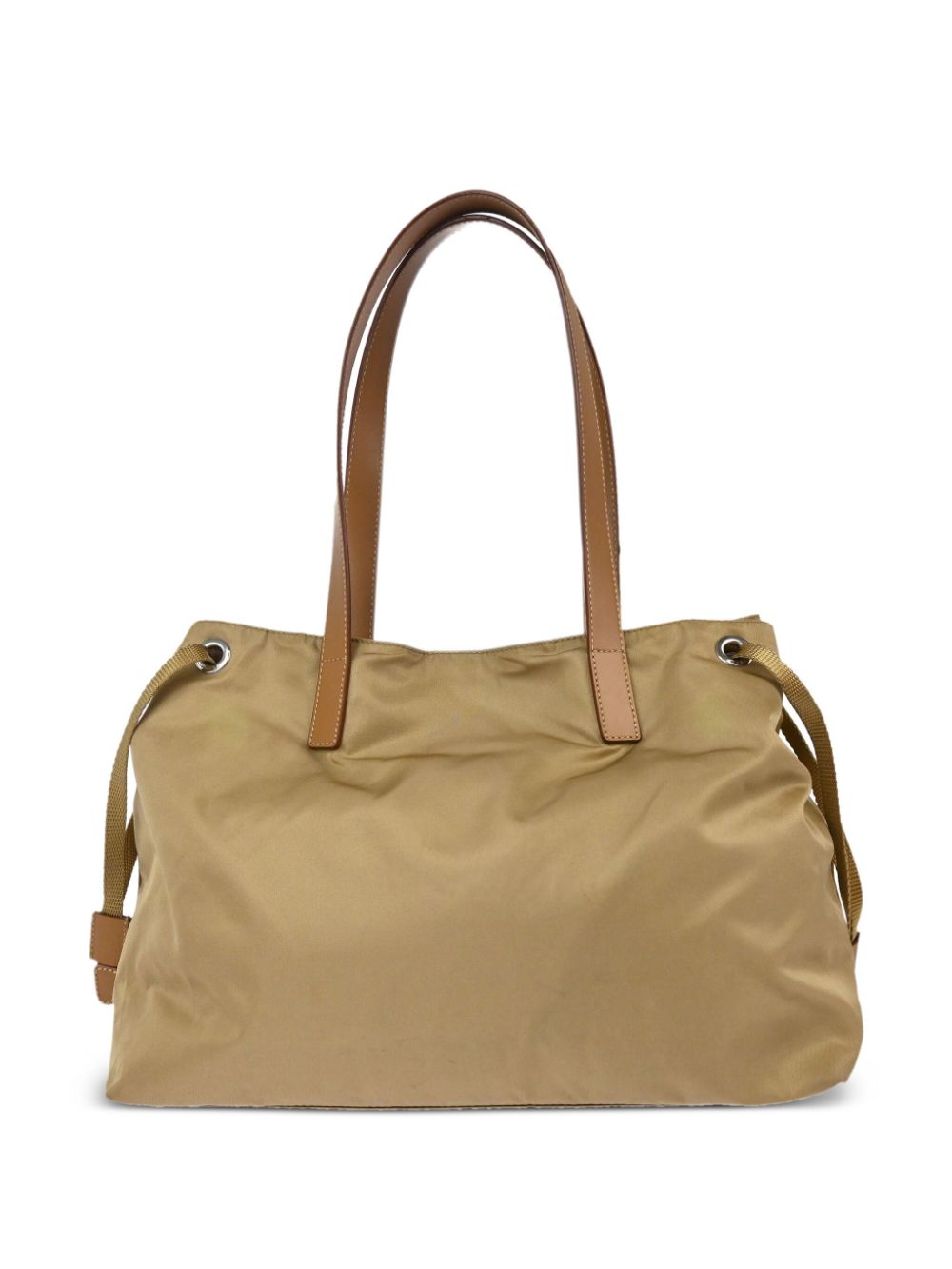 Prada Pre-Owned 1990-2000s handtas met triangel logo - Beige