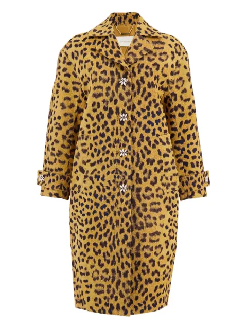 ZIMMERMANN abrigo con estampado de leopardo