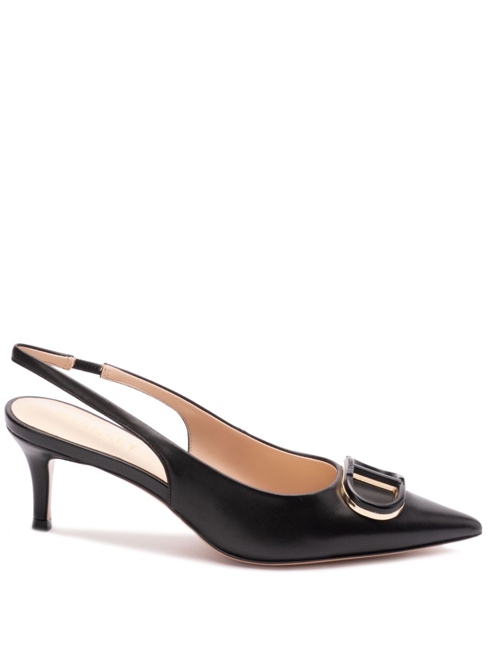 60mm Oval T slingback pumps