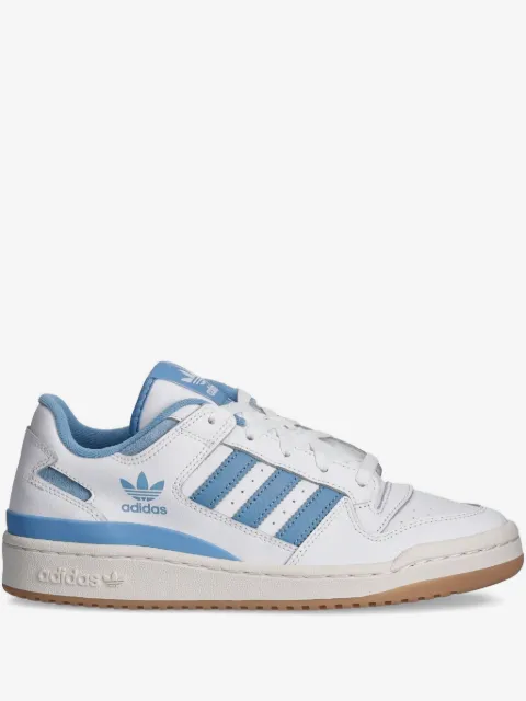 adidas three-stripe leather trainers