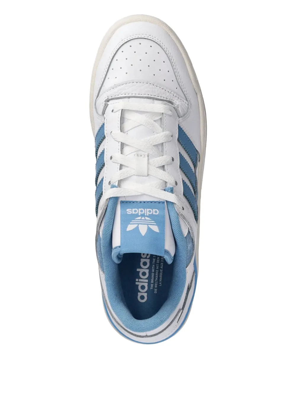 Adidas Originals Three-stripe Leather Trainers In White