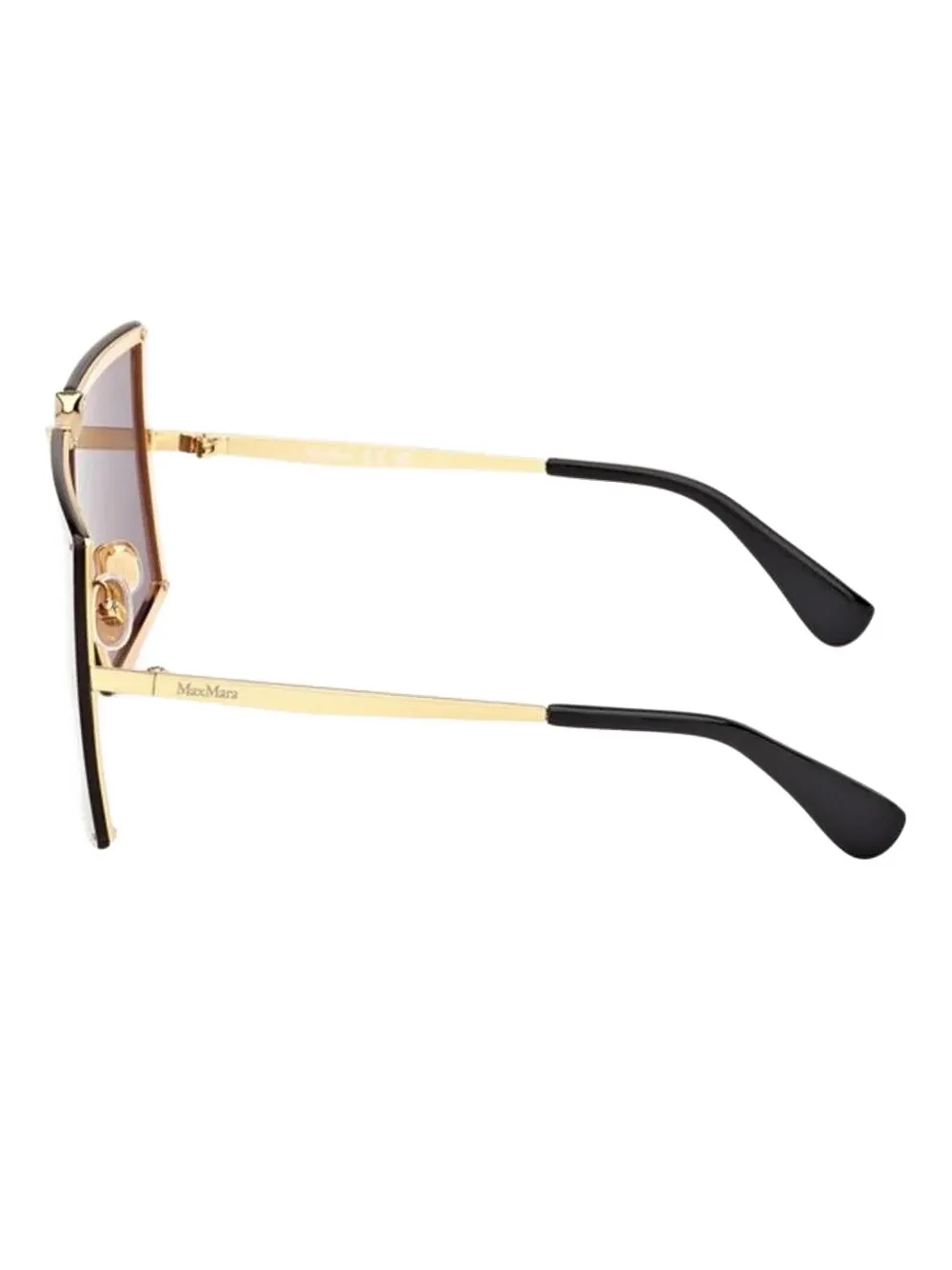 Max Mara Eyewear Zonnebril met vierkant montuur en gouden detail