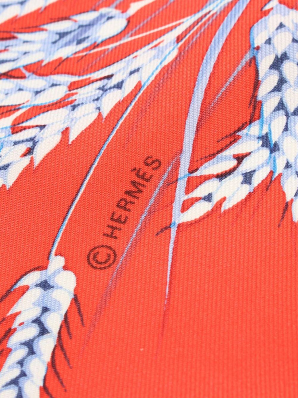 Hermès Pre-Owned 2010s Carres 90 Lapins Dans Un Champ scarf - Oranje