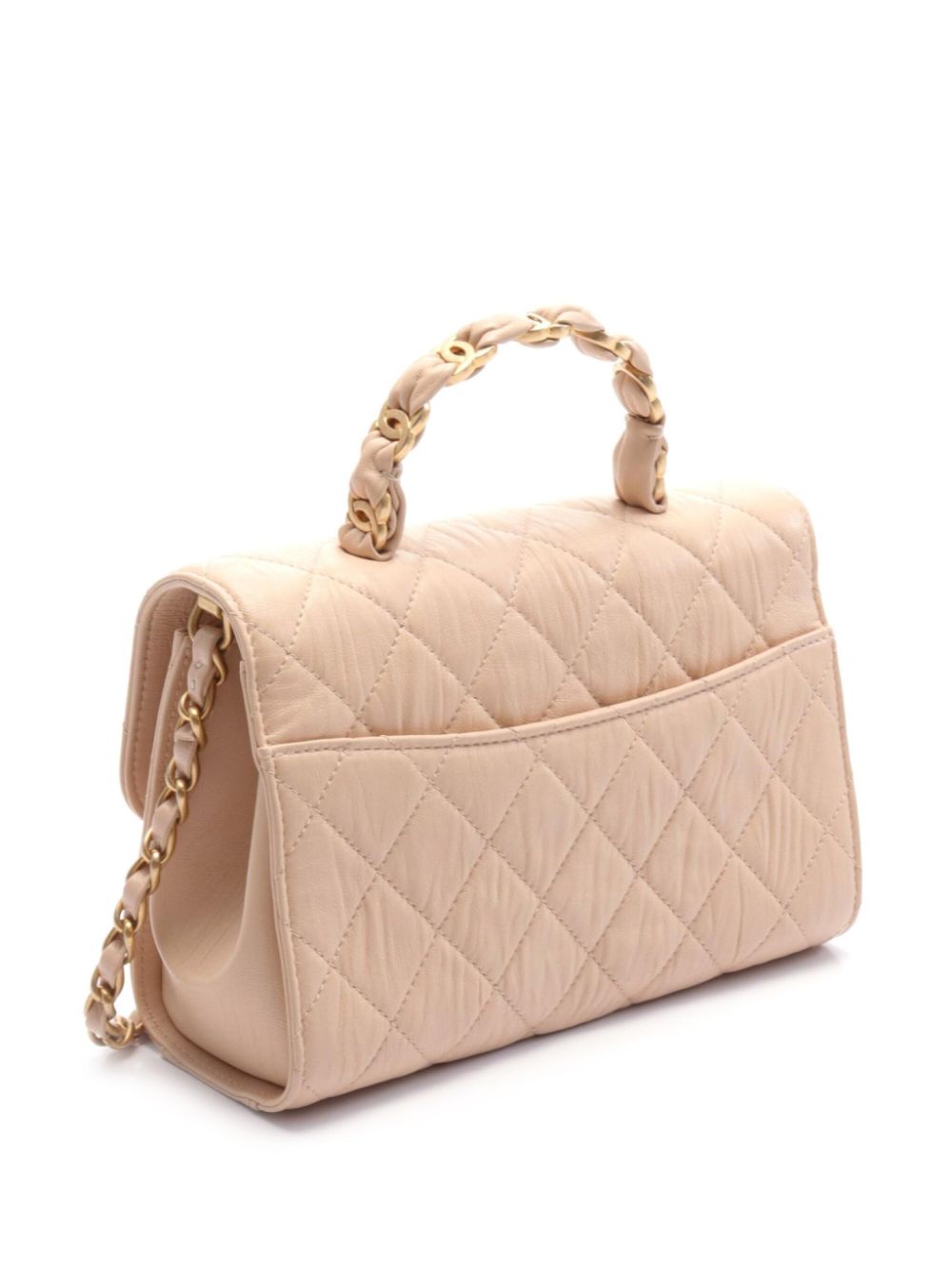 CHANEL Pre-Owned 2021-2022 CC diamond-quilted two-way bag - Roze