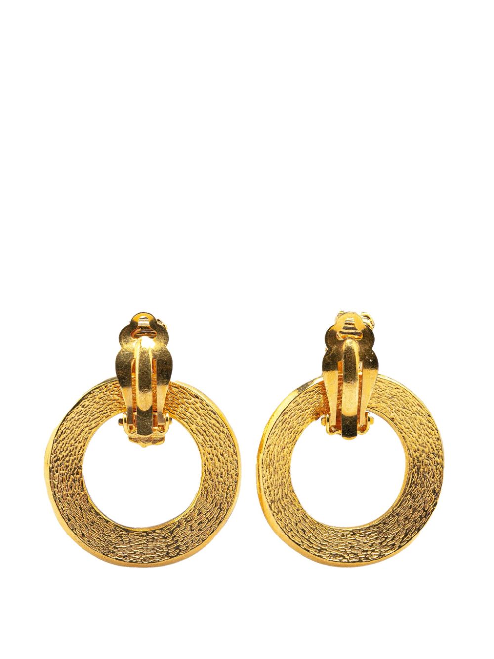 CHANEL Pre-Owned 1970-1980 Gold Plated Hoop costume earrings - Goud