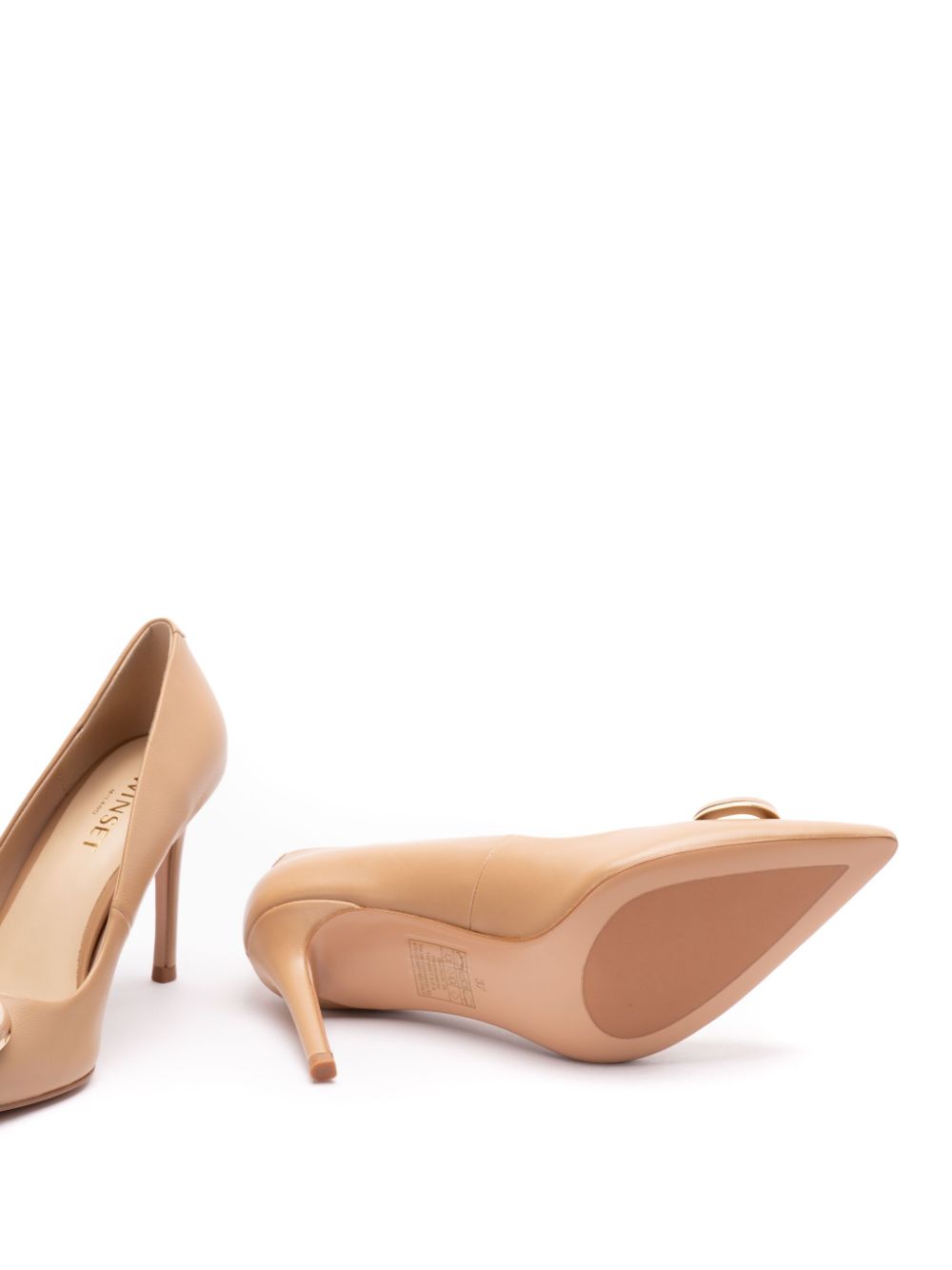 TWINSET Oval pumps met T-plakkaat Beige