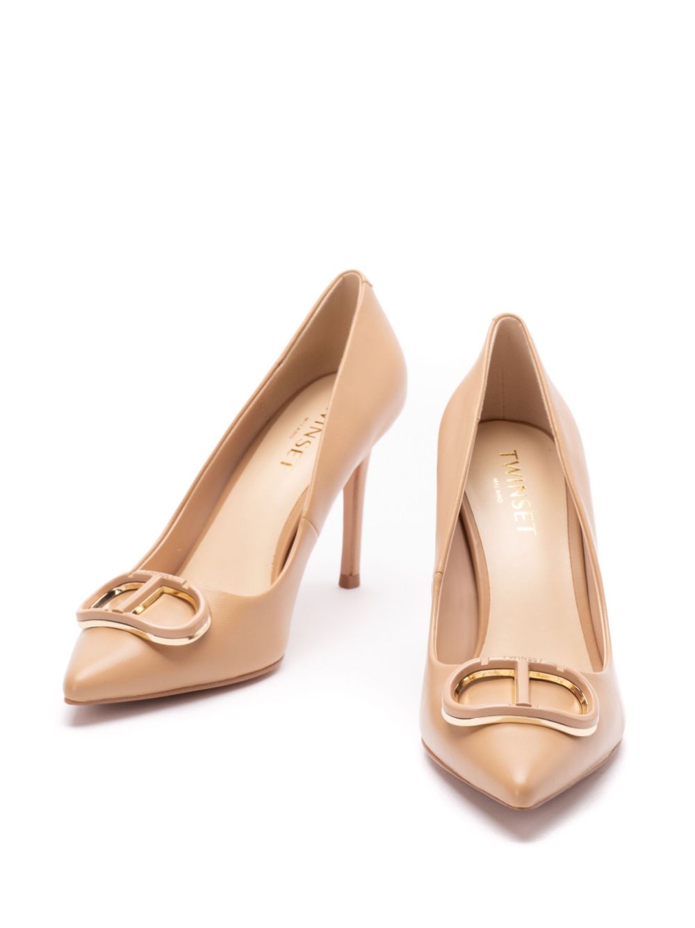 TWINSET Oval pumps met T-plakkaat Beige