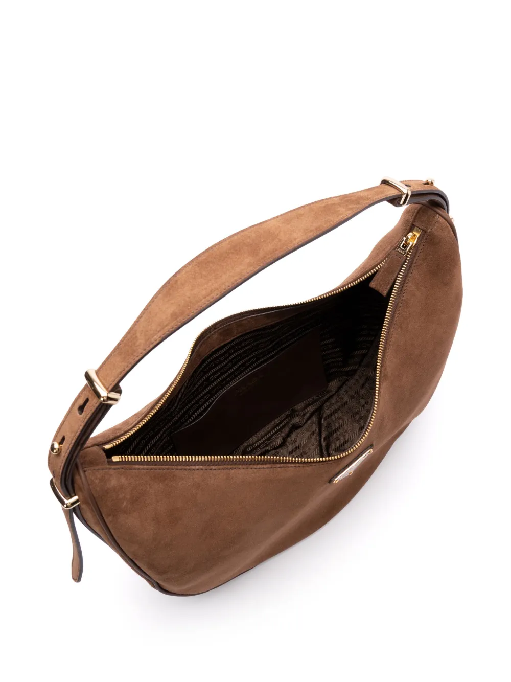 Prada Arqué schoudertas Bruin