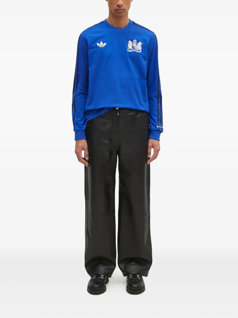 adidas three-stripe crest long-sleeve T-shirt | T-Shirts | Image 2