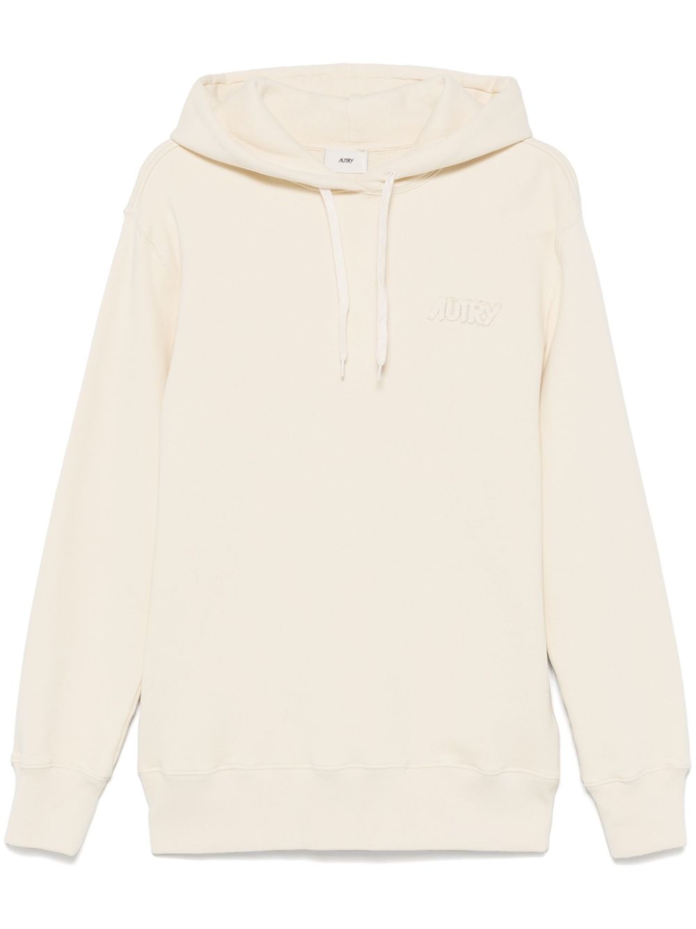 Autry logo-patch hoodie Beige