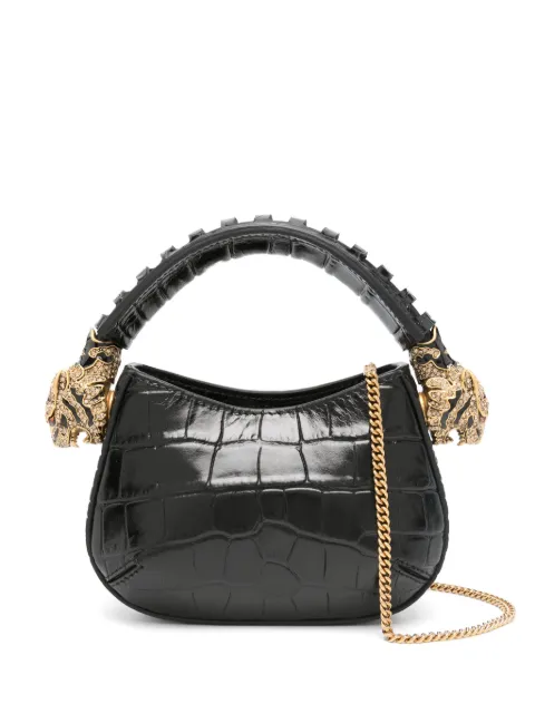 Roberto Cavalli bolsa mini con efecto de piel de cocodrilo