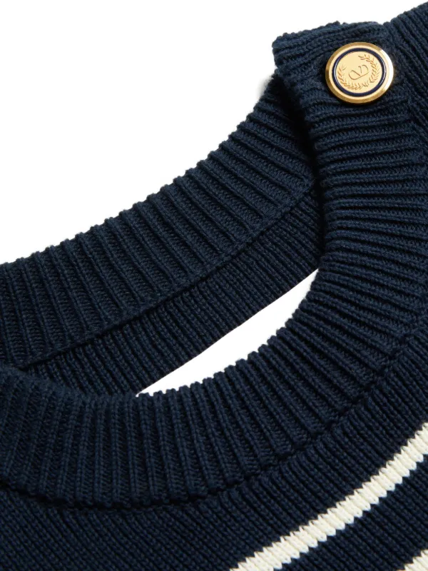 Valentino Garavani ストライプ セーター | ブルー | FARFETCH JP