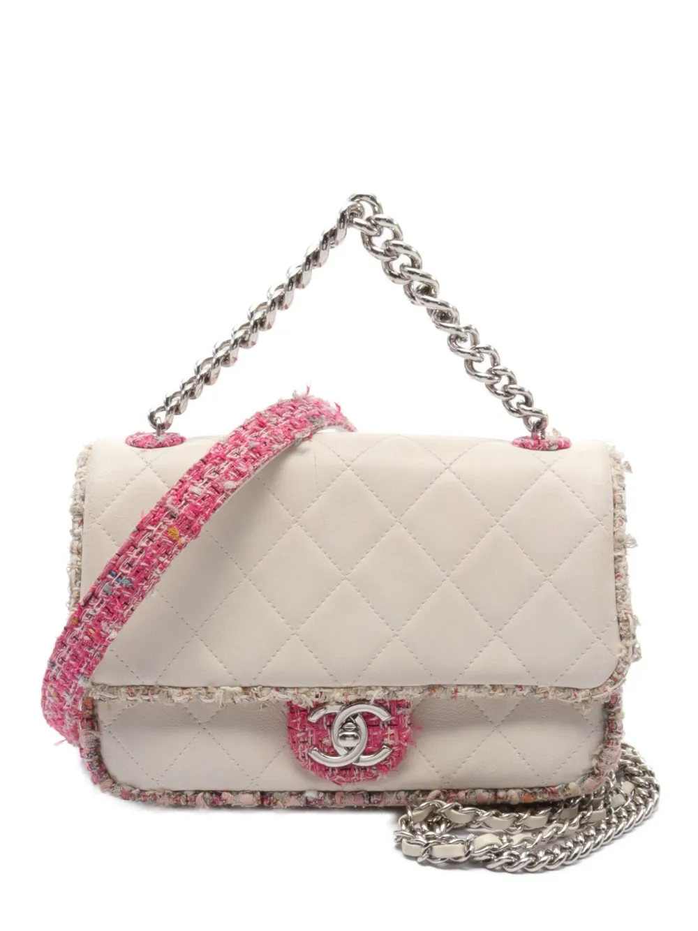 CHANEL Pre-Owned 2019 chain three-way shoulder bag | Neutrals | Image 1
