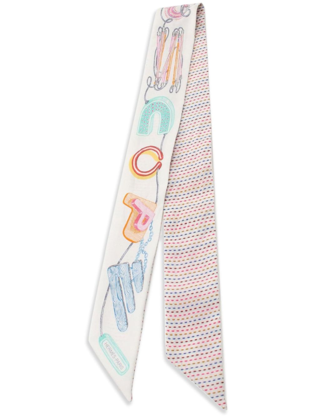 2010s Twilly Chevaloscope Pointille scarf