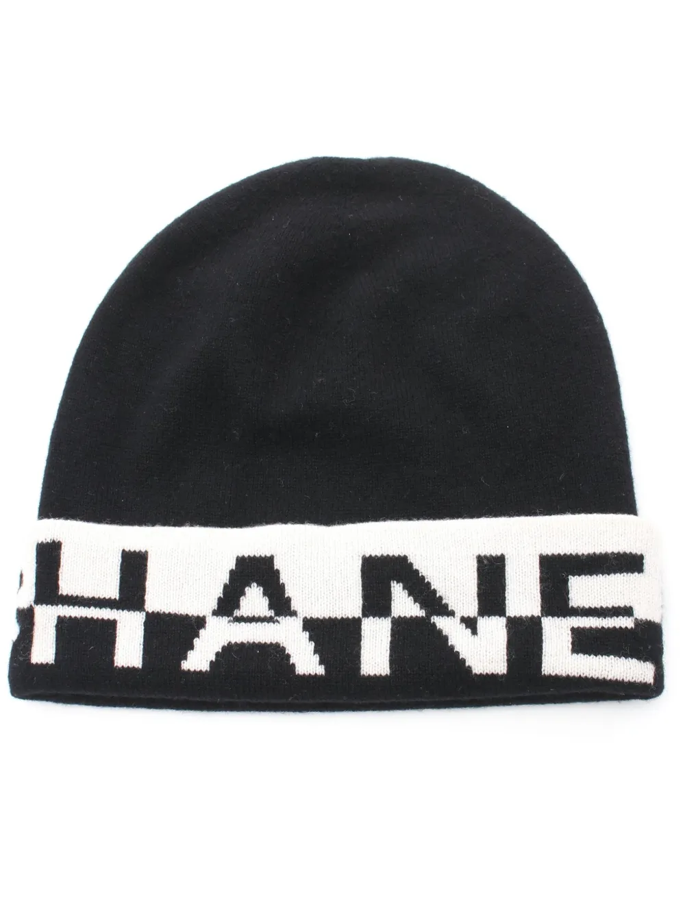 CHANEL Pre-Owned 1986-1988 cashmere beanie | Black | Image 1