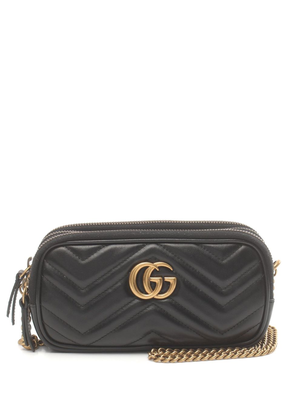 Gucci Pre-Owned 10s GG Marmont cross body bag - Black