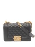 CHANEL Pre-Owned 2021 small Boy Chanel shoulder bag - Black