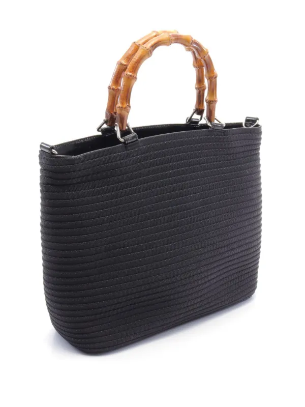 Gucci Pre Owned 2010s Bamboo two way Handbag Black FARFETCH CA