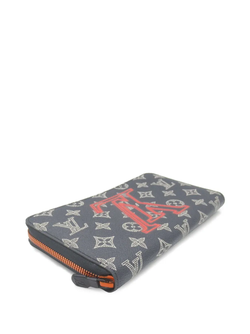Pre-owned Louis Vuitton Circa 2018 Zippy Organizer Upside Down Wallet In Blue