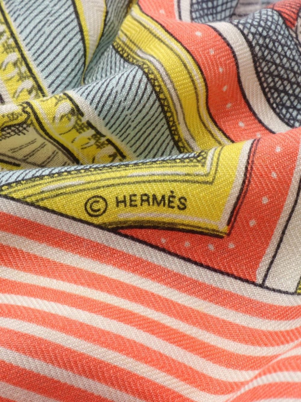 Hermès Pre-Owned 2010s Carre 140 Grand Theatre Nouve scarf - Beige