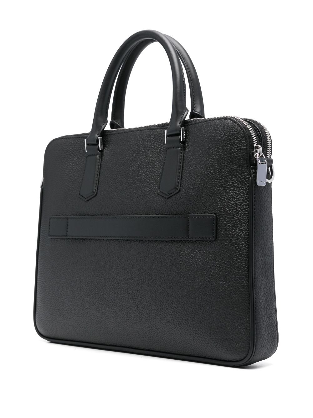 BOSS leather laptop bag - Black