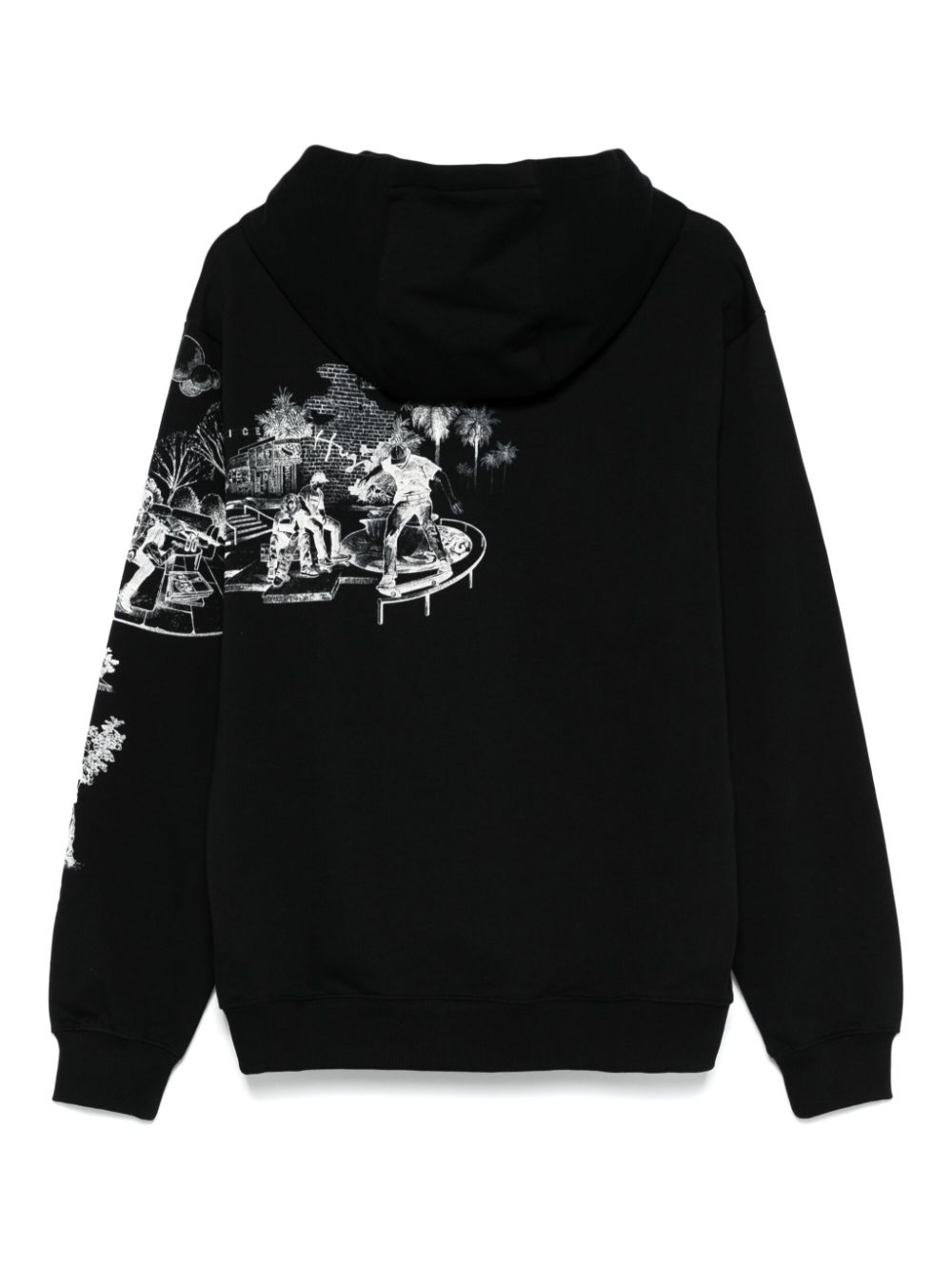 HUGO Hoodie met print - Zwart