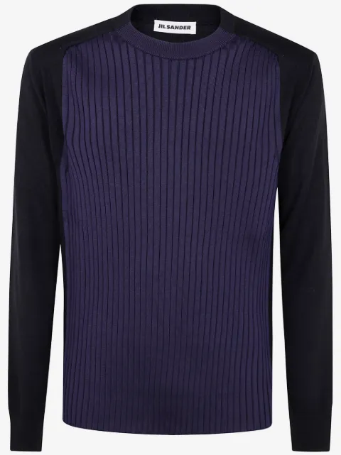 Jil Sander suéter con paneles