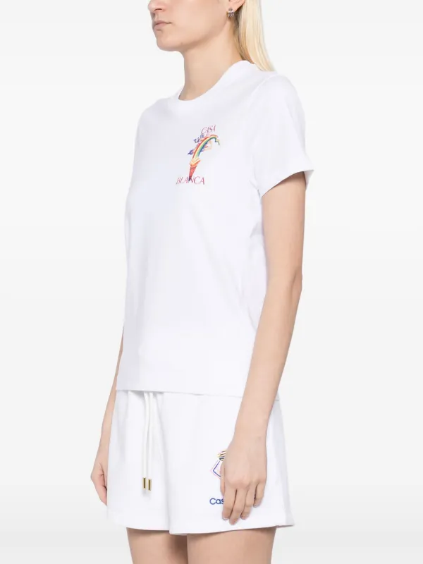 【CASABLANCA】自然教師Tシャツ Casablanca Nature Teacher Printed Cotton T-Shirt | Saks