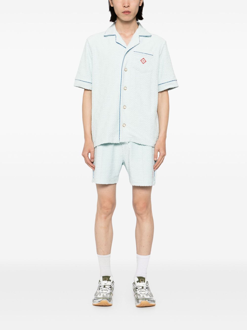 Casablanca logo patched short - Blue