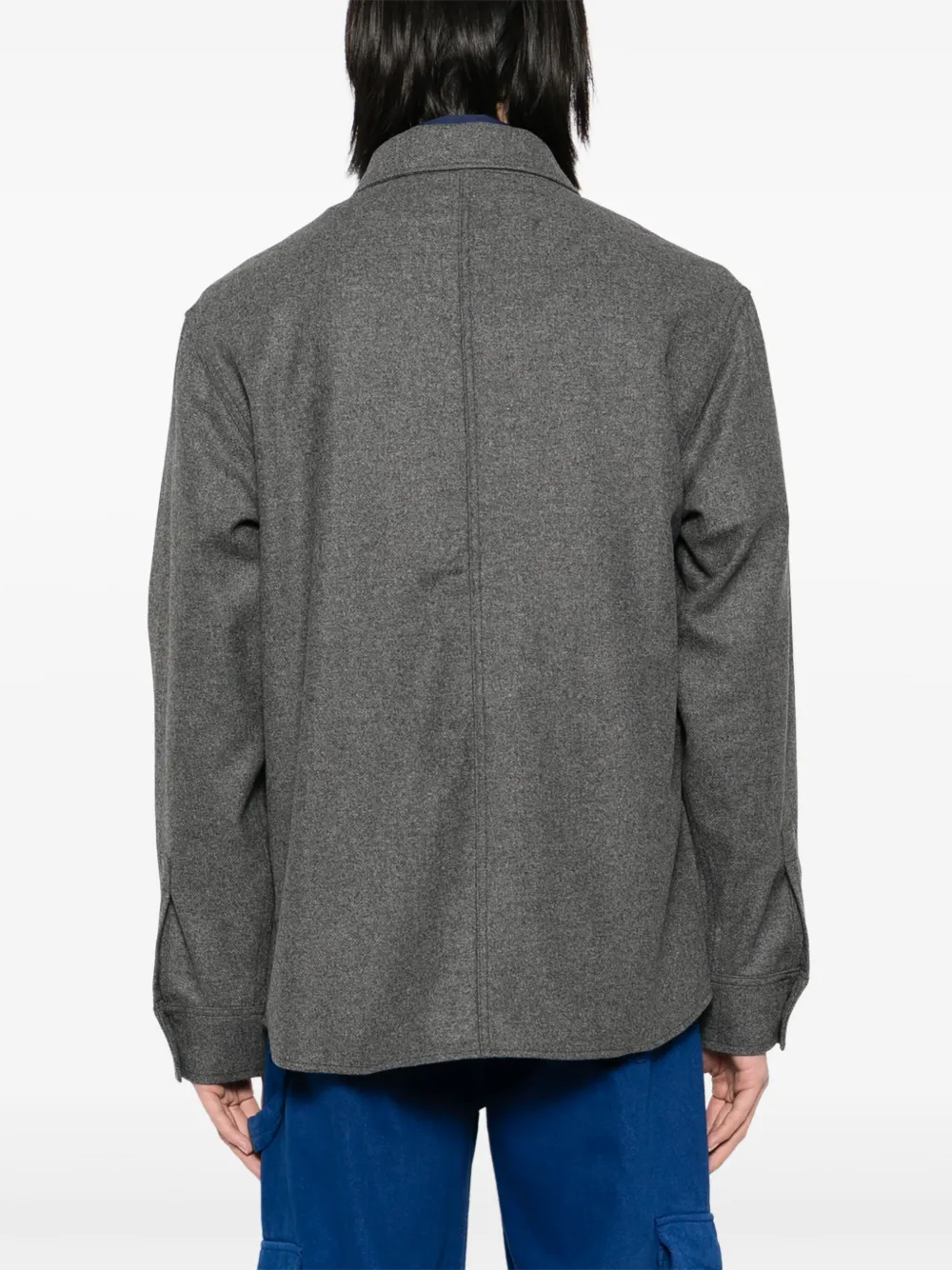 Maison Kitsuné Overhemd met opgestikte zakken Grijs